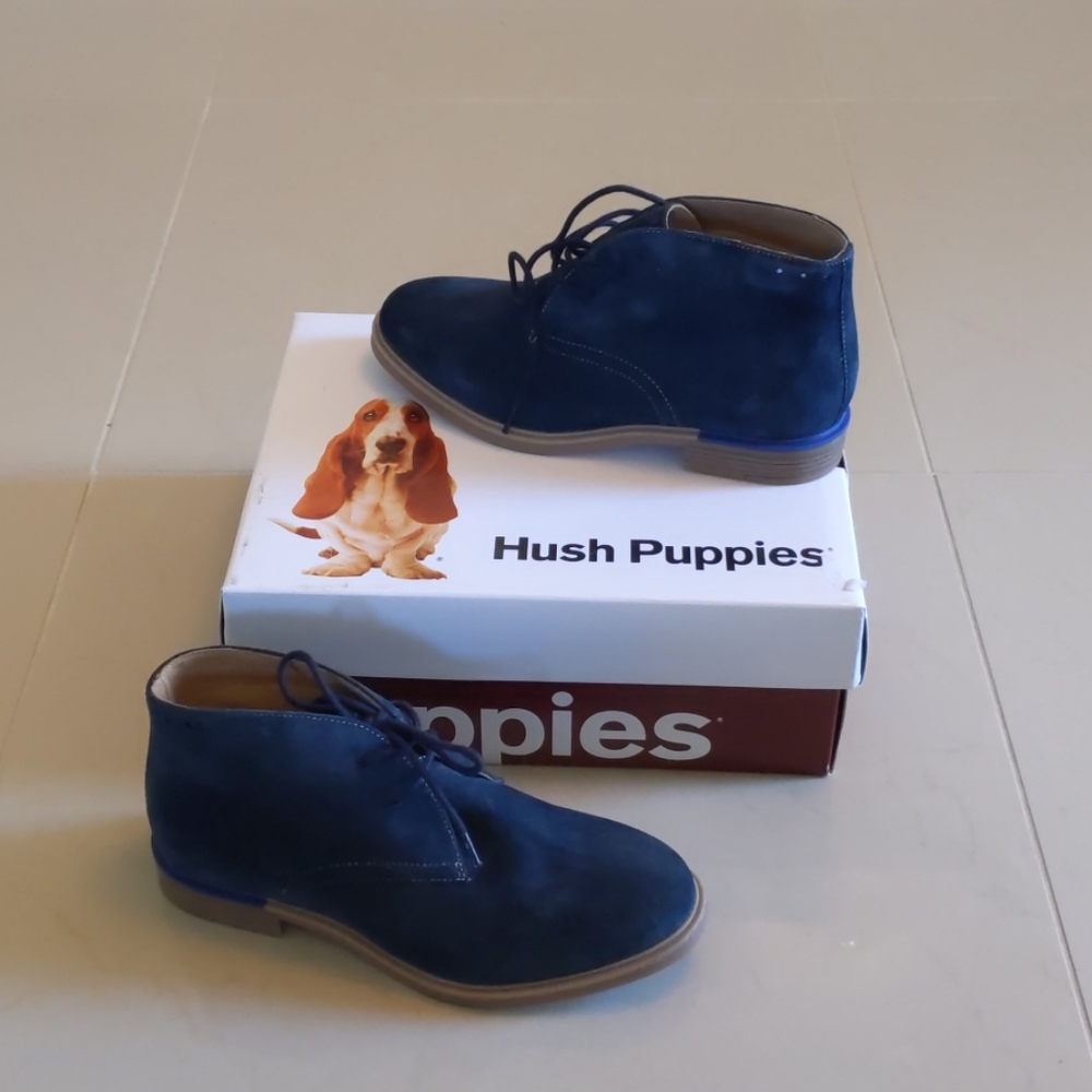 Bailey Chukka Boot Hush Puppies Blue Suede Boots